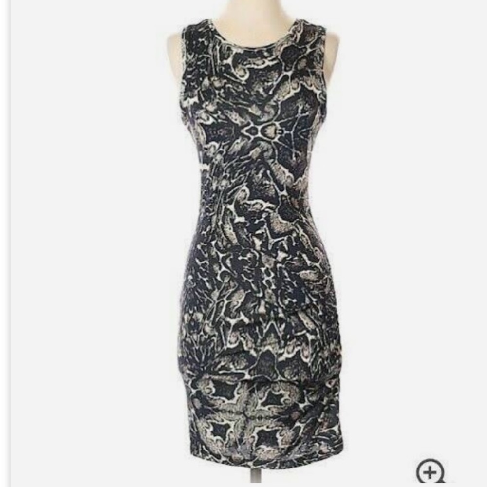 Haute Hippie🌟NWT Animal Print Ruched Midi